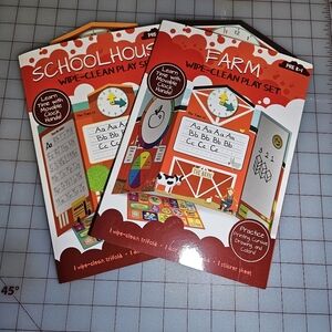 Schoolhouse and Farm Wipe-Clean Play Set